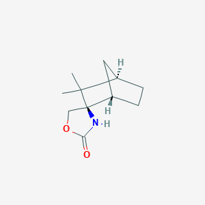 molecular formula C11H17NO2 B068661 (1'R,4R,4'S)-2',2'-dimethylspiro[1,3-oxazolidine-4,3'-bicyclo[2.2.1]heptane]-2-one CAS No. 165038-32-4