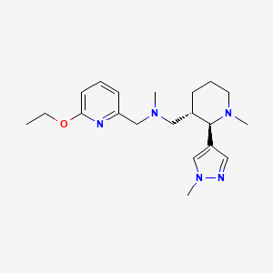 molecular formula C20H31N5O B6866196 N-[(6-ethoxypyridin-2-yl)methyl]-N-methyl-1-[(2R,3S)-1-methyl-2-(1-methylpyrazol-4-yl)piperidin-3-yl]methanamine 