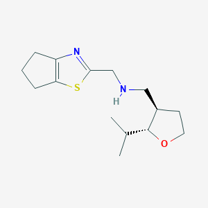 molecular formula C15H24N2OS B6866333 N-(5,6-dihydro-4H-cyclopenta[d][1,3]thiazol-2-ylmethyl)-1-[(2R,3R)-2-propan-2-yloxolan-3-yl]methanamine 