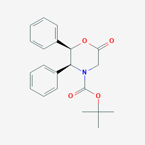 molecular formula C21H23NO4 B068664 tert-Butyl (2R,3S)-(-)-6-oxo-2,3-diphenyl-4-morpholinecarboxylate CAS No. 173397-90-5