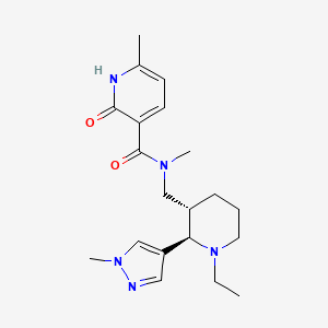 molecular formula C20H29N5O2 B6866687 N-[[(2R,3S)-1-ethyl-2-(1-methylpyrazol-4-yl)piperidin-3-yl]methyl]-N,6-dimethyl-2-oxo-1H-pyridine-3-carboxamide 