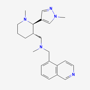 molecular formula C22H29N5 B6866924 N-(isoquinolin-5-ylmethyl)-N-methyl-1-[(2R,3S)-1-methyl-2-(1-methylpyrazol-4-yl)piperidin-3-yl]methanamine 
