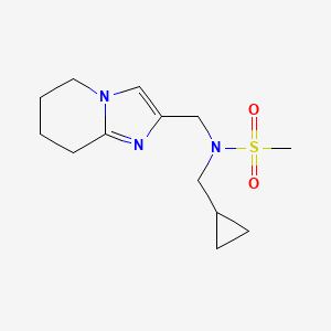 molecular formula C13H21N3O2S B6867220 N-(cyclopropylmethyl)-N-(5,6,7,8-tetrahydroimidazo[1,2-a]pyridin-2-ylmethyl)methanesulfonamide 