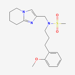 molecular formula C19H27N3O3S B6867413 N-[3-(2-methoxyphenyl)propyl]-N-(5,6,7,8-tetrahydroimidazo[1,2-a]pyridin-2-ylmethyl)methanesulfonamide 