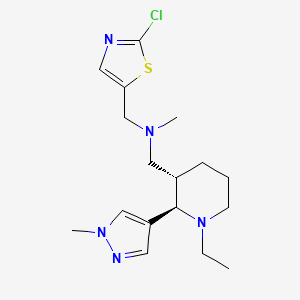 molecular formula C17H26ClN5S B6867420 N-[(2-chloro-1,3-thiazol-5-yl)methyl]-1-[(2R,3S)-1-ethyl-2-(1-methylpyrazol-4-yl)piperidin-3-yl]-N-methylmethanamine 
