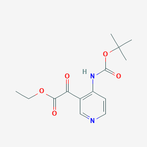 3-Pyridineacetic acid,4-[[(1,1-dimethylethoxy)carbonyl]amino]-A-oxo-,ethyl ester