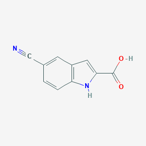 molecular formula C10H6N2O2 B068678 5-cyano-1H-indole-2-carboxylic Acid CAS No. 169463-44-9