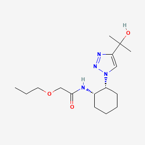 molecular formula C16H28N4O3 B6868101 N-[(1S,2R)-2-[4-(2-hydroxypropan-2-yl)triazol-1-yl]cyclohexyl]-2-propoxyacetamide 