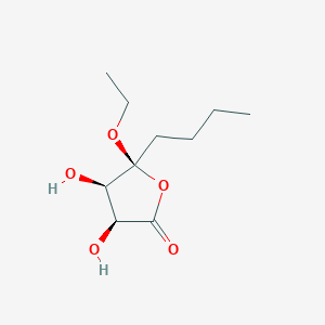 molecular formula C10H18O5 B068683 (3S,4R,5S)-5-butyl-5-ethoxy-3,4-dihydroxyoxolan-2-one CAS No. 169396-07-0