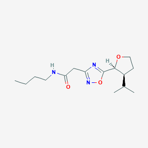 molecular formula C15H25N3O3 B6868333 N-butyl-2-[5-[(2S,3S)-3-propan-2-yloxolan-2-yl]-1,2,4-oxadiazol-3-yl]acetamide 