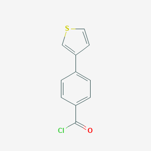 molecular formula C11H7ClOS B068685 4-(Thiophen-3-yl)benzoyl chloride CAS No. 181132-79-6