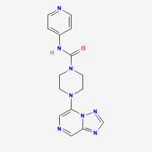 molecular formula C15H16N8O B6868695 N-pyridin-4-yl-4-([1,2,4]triazolo[1,5-a]pyrazin-5-yl)piperazine-1-carboxamide 