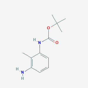 molecular formula C12H18N2O2 B068687 tert-Butyl (3-amino-2-methylphenyl)carbamate CAS No. 179898-27-2