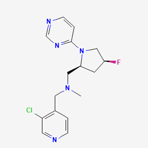 molecular formula C16H19ClFN5 B6868731 N-[(3-chloropyridin-4-yl)methyl]-1-[(2S,4S)-4-fluoro-1-pyrimidin-4-ylpyrrolidin-2-yl]-N-methylmethanamine 