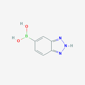 molecular formula C6H6BN3O2 B068690 (1H-Benzo[d][1,2,3]triazol-5-yl)boronic acid CAS No. 183282-45-3