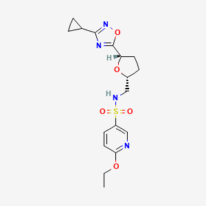 molecular formula C17H22N4O5S B6869105 N-[[(2R,5S)-5-(3-cyclopropyl-1,2,4-oxadiazol-5-yl)oxolan-2-yl]methyl]-6-ethoxypyridine-3-sulfonamide 