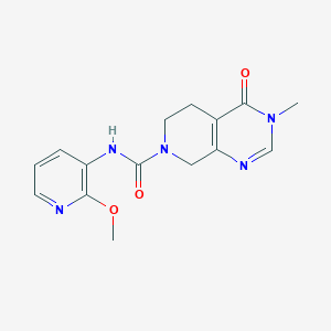 molecular formula C15H17N5O3 B6869183 N-(2-methoxypyridin-3-yl)-3-methyl-4-oxo-6,8-dihydro-5H-pyrido[3,4-d]pyrimidine-7-carboxamide 
