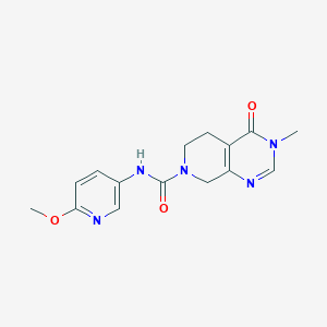 molecular formula C15H17N5O3 B6869188 N-(6-methoxypyridin-3-yl)-3-methyl-4-oxo-6,8-dihydro-5H-pyrido[3,4-d]pyrimidine-7-carboxamide 