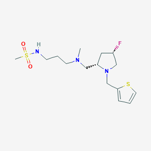 molecular formula C15H26FN3O2S2 B6869230 N-[3-[[(2S,4S)-4-fluoro-1-(thiophen-2-ylmethyl)pyrrolidin-2-yl]methyl-methylamino]propyl]methanesulfonamide 