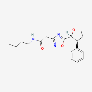 molecular formula C18H23N3O3 B6869627 N-butyl-2-[5-[(2S,3S)-3-phenyloxolan-2-yl]-1,2,4-oxadiazol-3-yl]acetamide 
