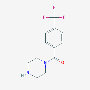 molecular formula C12H13F3N2O B068698 1-[4-(Trifluoromethyl)benzoyl]piperazine CAS No. 179334-12-4