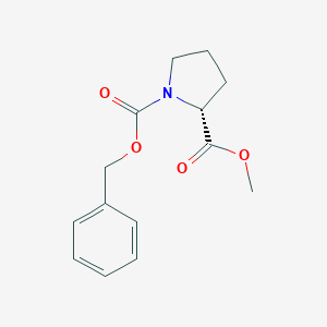 molecular formula C14H17NO4 B068700 R-1-CBZ-Pyrrolidine-2-carboxylic acid Methyl Ester CAS No. 182210-00-0