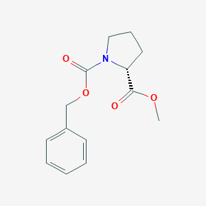 molecular formula C14H17NO4 B068700 (R)-1-Benzyl 2-methyl pyrrolidine-1,2-dicarboxylate CAS No. 182210-00-0
