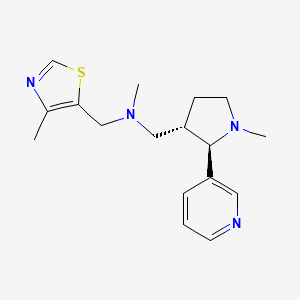 molecular formula C17H24N4S B6870018 N-methyl-1-[(2R,3S)-1-methyl-2-pyridin-3-ylpyrrolidin-3-yl]-N-[(4-methyl-1,3-thiazol-5-yl)methyl]methanamine 