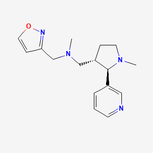 molecular formula C16H22N4O B6870048 N-methyl-1-[(2R,3S)-1-methyl-2-pyridin-3-ylpyrrolidin-3-yl]-N-(1,2-oxazol-3-ylmethyl)methanamine 