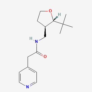 molecular formula C16H24N2O2 B6870212 N-[[(2S,3R)-2-tert-butyloxolan-3-yl]methyl]-2-pyridin-4-ylacetamide 