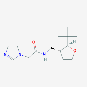 molecular formula C14H23N3O2 B6870388 N-[[(2S,3R)-2-tert-butyloxolan-3-yl]methyl]-2-imidazol-1-ylacetamide 