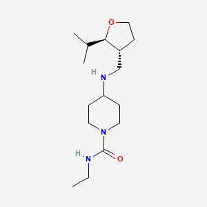 molecular formula C16H31N3O2 B6870439 N-ethyl-4-[[(2R,3R)-2-propan-2-yloxolan-3-yl]methylamino]piperidine-1-carboxamide 