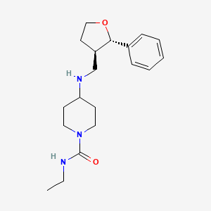 molecular formula C19H29N3O2 B6870516 N-ethyl-4-[[(2S,3R)-2-phenyloxolan-3-yl]methylamino]piperidine-1-carboxamide 