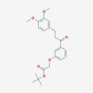 tert-Butyl 2-(3-(3-(3,4-dimethoxyphenyl)propanoyl)phenoxy)acetate