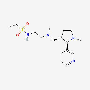 molecular formula C16H28N4O2S B6870890 N-[2-[methyl-[[(2R,3S)-1-methyl-2-pyridin-3-ylpyrrolidin-3-yl]methyl]amino]ethyl]ethanesulfonamide 