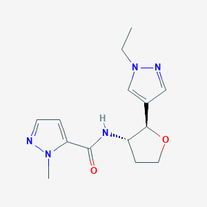 molecular formula C14H19N5O2 B6870935 N-[(2R,3S)-2-(1-ethylpyrazol-4-yl)oxolan-3-yl]-2-methylpyrazole-3-carboxamide 