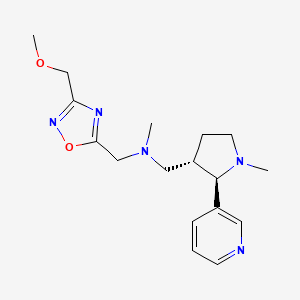molecular formula C17H25N5O2 B6871139 N-[[3-(methoxymethyl)-1,2,4-oxadiazol-5-yl]methyl]-N-methyl-1-[(2R,3S)-1-methyl-2-pyridin-3-ylpyrrolidin-3-yl]methanamine 