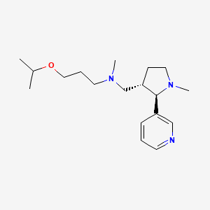 molecular formula C18H31N3O B6871293 N-methyl-N-[[(2R,3S)-1-methyl-2-pyridin-3-ylpyrrolidin-3-yl]methyl]-3-propan-2-yloxypropan-1-amine 