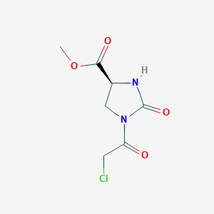 4-Imidazolidinecarboxylic acid, 1-(chloroacetyl)-2-oxo-, methyl ester, (S)-(9CI)
