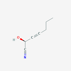 (S)-2-Hydroxy-3-heptynenitrile