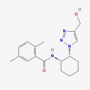 molecular formula C18H24N4O2 B6872002 N-[(1S,2R)-2-[4-(hydroxymethyl)triazol-1-yl]cyclohexyl]-2,5-dimethylbenzamide 