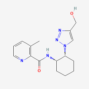 molecular formula C16H21N5O2 B6872024 N-[(1S,2R)-2-[4-(hydroxymethyl)triazol-1-yl]cyclohexyl]-3-methylpyridine-2-carboxamide 