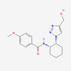 molecular formula C17H22N4O3 B6872038 N-[(1S,2R)-2-[4-(hydroxymethyl)triazol-1-yl]cyclohexyl]-4-methoxybenzamide 