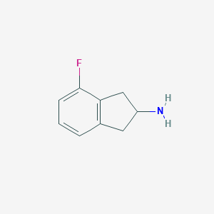 molecular formula C9H10FN B068721 4-fluoro-2,3-dihydro-1H-inden-2-amine CAS No. 162752-09-2