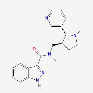 molecular formula C20H23N5O B6872338 N-methyl-N-[[(2R,3S)-1-methyl-2-pyridin-3-ylpyrrolidin-3-yl]methyl]-1H-indazole-3-carboxamide 