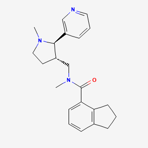 molecular formula C22H27N3O B6872413 N-methyl-N-[[(2R,3S)-1-methyl-2-pyridin-3-ylpyrrolidin-3-yl]methyl]-2,3-dihydro-1H-indene-4-carboxamide 