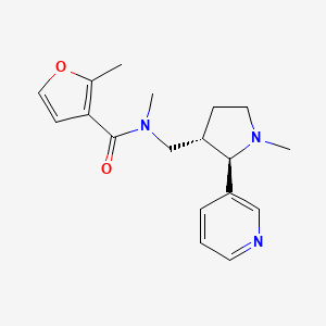 molecular formula C18H23N3O2 B6872786 N,2-dimethyl-N-[[(2R,3S)-1-methyl-2-pyridin-3-ylpyrrolidin-3-yl]methyl]furan-3-carboxamide 