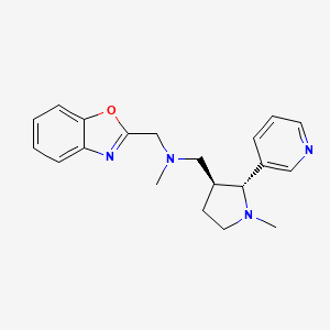 molecular formula C20H24N4O B6872997 N-(1,3-benzoxazol-2-ylmethyl)-N-methyl-1-[(2R,3S)-1-methyl-2-pyridin-3-ylpyrrolidin-3-yl]methanamine 