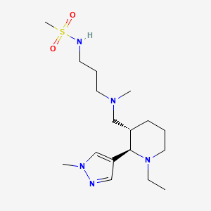 molecular formula C17H33N5O2S B6873281 N-[3-[[(2R,3S)-1-ethyl-2-(1-methylpyrazol-4-yl)piperidin-3-yl]methyl-methylamino]propyl]methanesulfonamide 