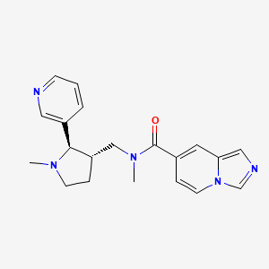 molecular formula C20H23N5O B6873304 N-methyl-N-[[(2R,3S)-1-methyl-2-pyridin-3-ylpyrrolidin-3-yl]methyl]imidazo[1,5-a]pyridine-7-carboxamide 